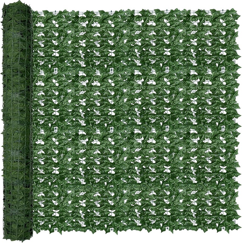 ODTORY Artificial Fence Privacy Screen: 6FT x 20FT UV-Anti Faux Greenery Backdrop Ivy Chain Link Shades Panels for Patio, Balcony, Garden,Deck,Backyard Indoor Outdoor Green Wall Decor - Image 1